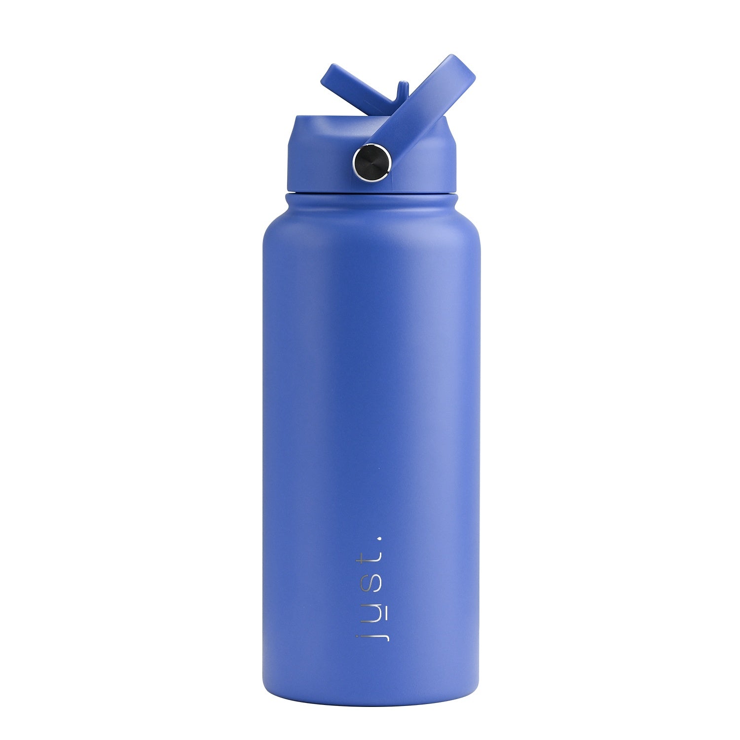 Bright blue 950ml 32oz custom stainless steel water bottle with straw lid and company logo – Just Bottle Jumbo Pioneer