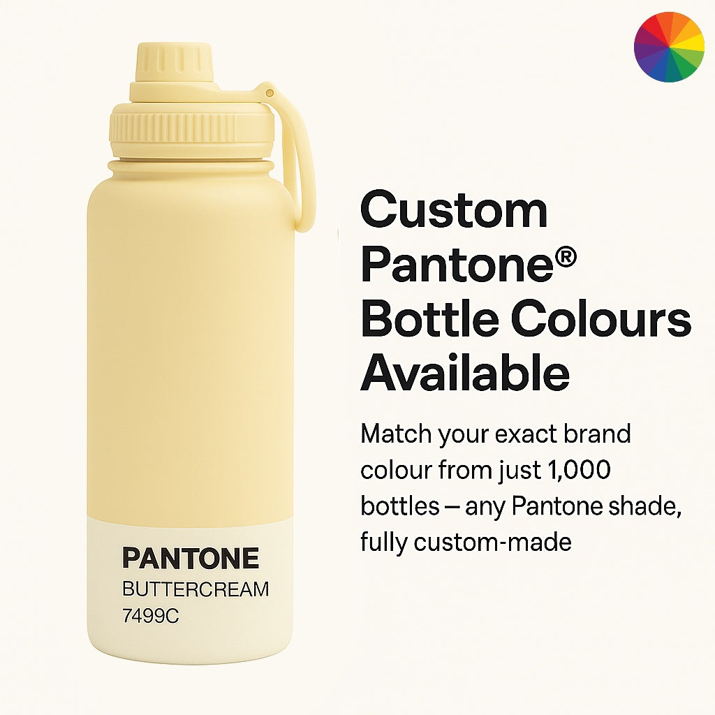 Custom pantone colour 950ml 32oz company logo stainless steel water bottle with small cap lid – Just Bottle Jumbo Urban