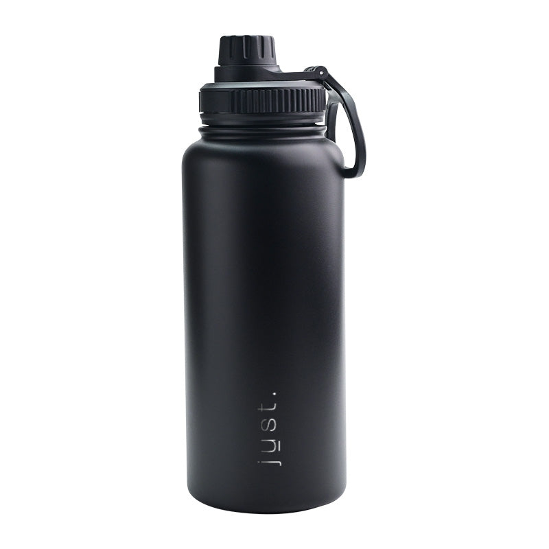 Black 950ml 32oz company logo stainless steel water bottle with small cap lid – Just Bottle Jumbo Urban