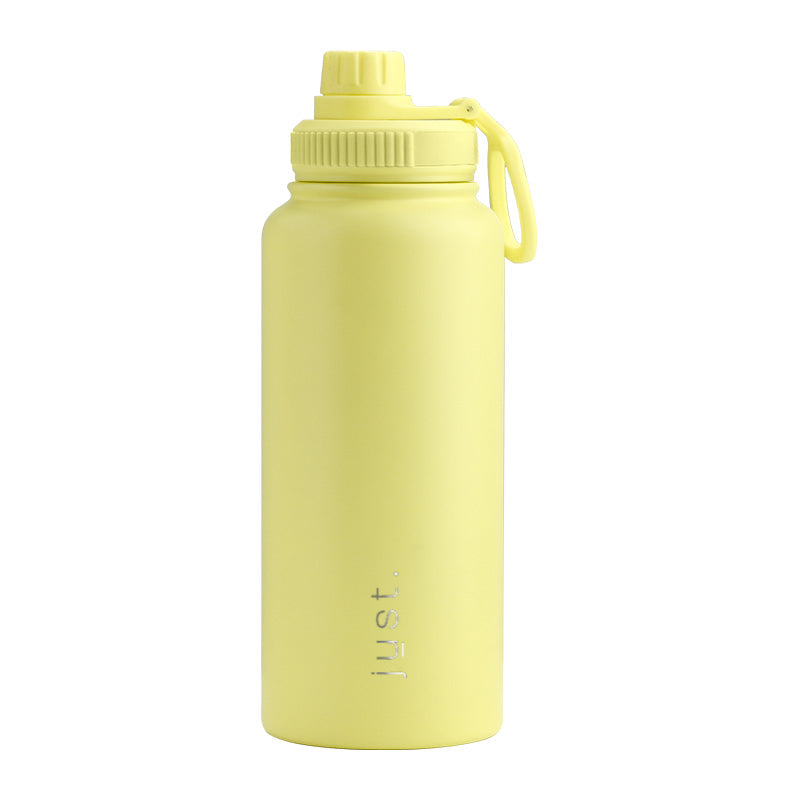 Bright yellow 950ml 32oz company logo stainless steel water bottle with small cap lid – Just Bottle Jumbo Urban