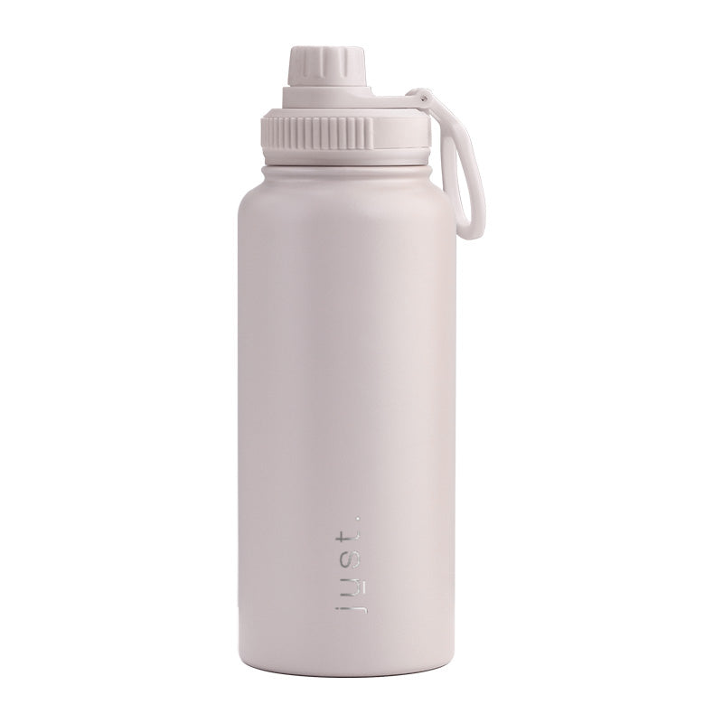 Light grey 950ml 32oz company logo stainless steel water bottle with small cap lid – Just Bottle Jumbo Urban