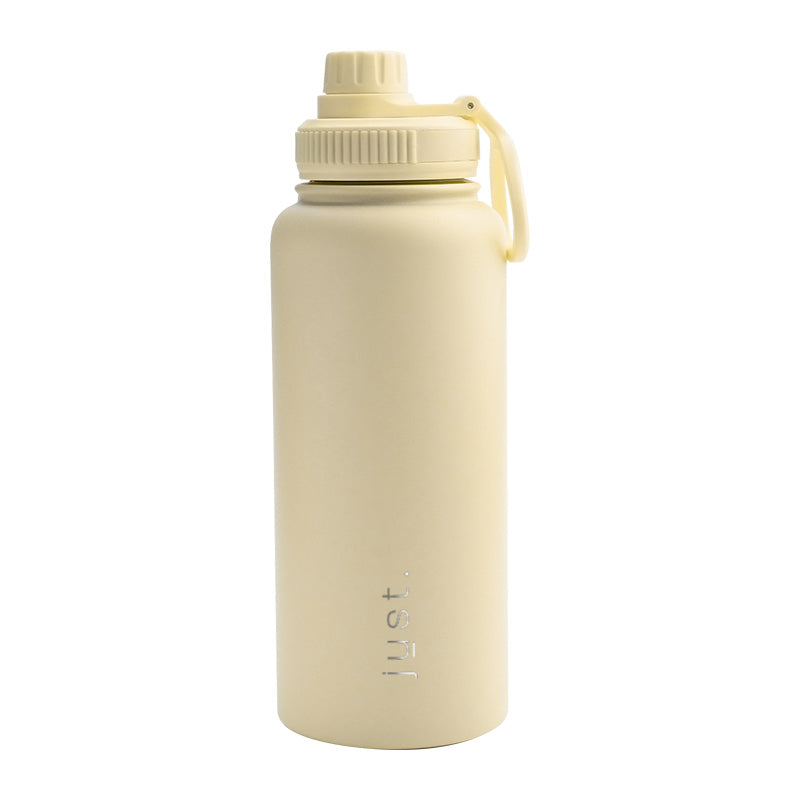 Beige yellow 950ml 32oz company logo stainless steel water bottle with small cap lid – Just Bottle Jumbo Urban
