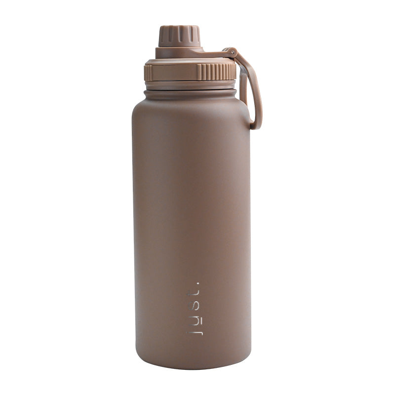 Mocha brown 950ml 32oz company logo stainless steel water bottle with small cap lid – Just Bottle Jumbo Urban