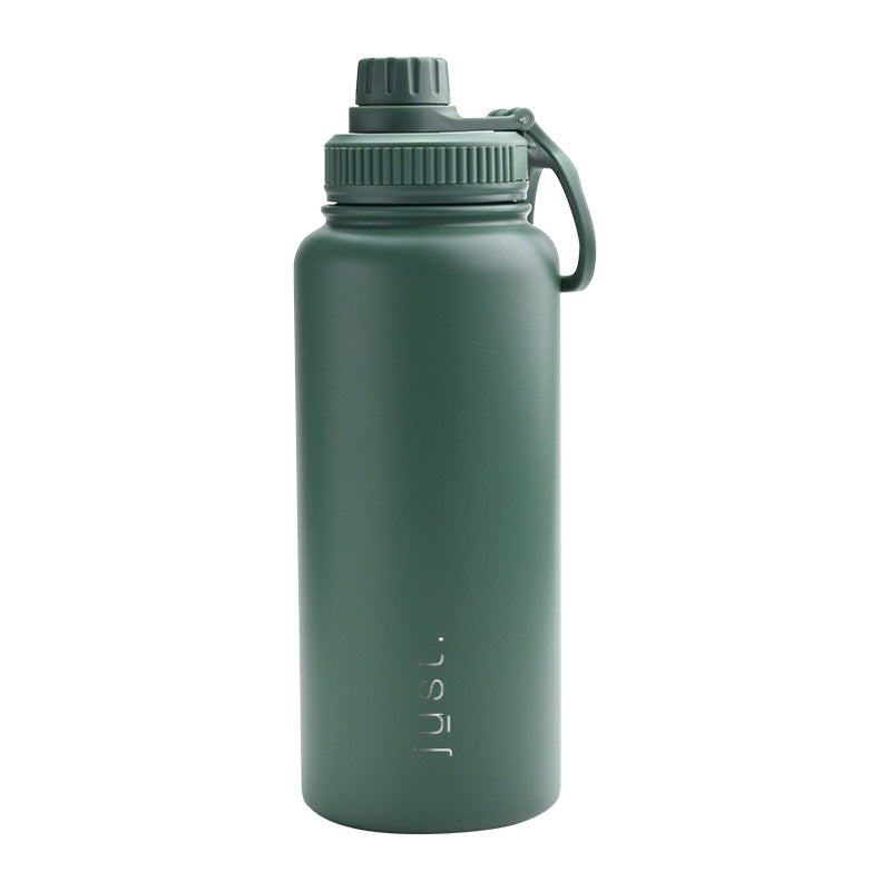 Dark green 950ml 32oz company logo stainless steel water bottle with small cap lid – Just Bottle Jumbo Urban