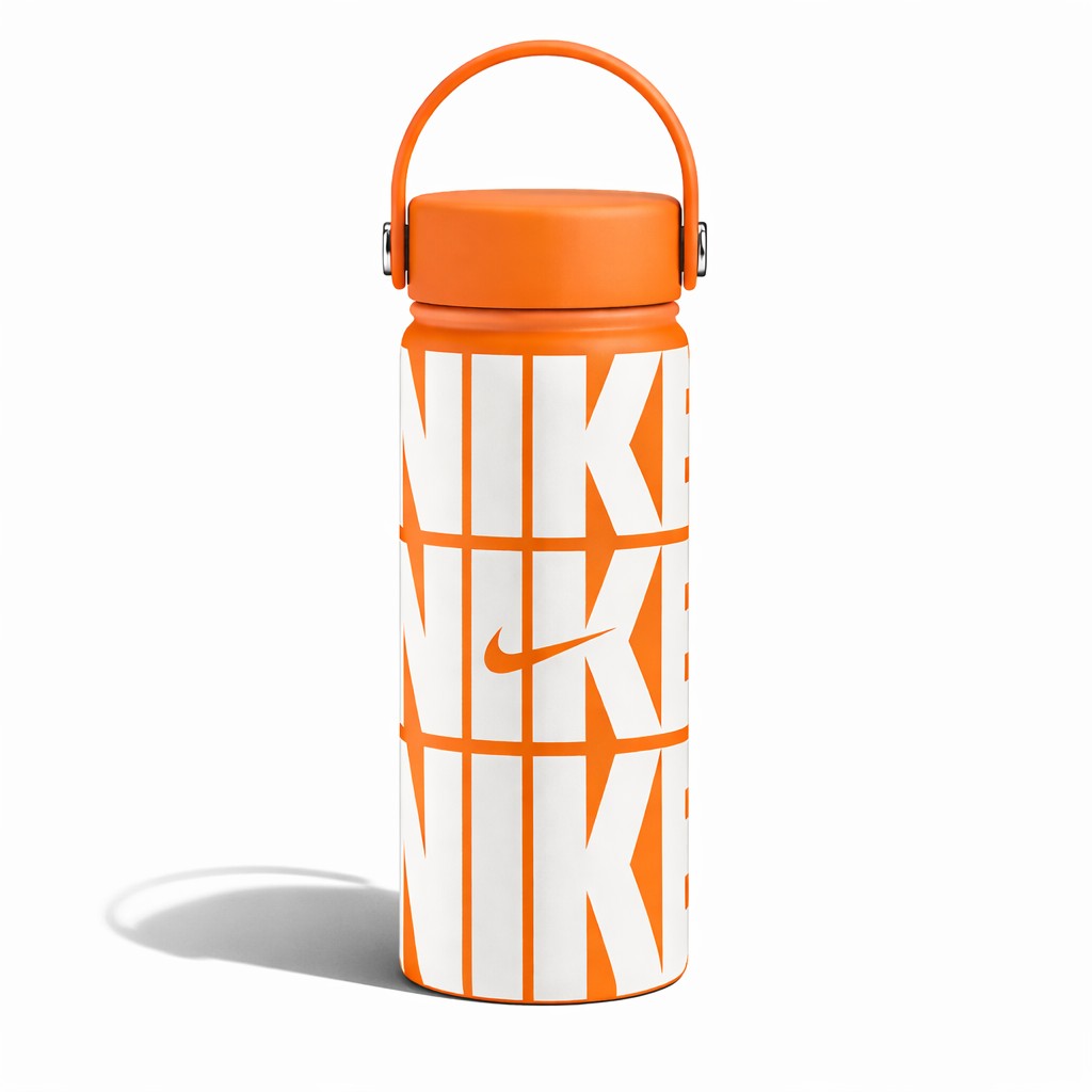 550ml 18oz Custom Reusable Water Bottle with Nike branding on a white background