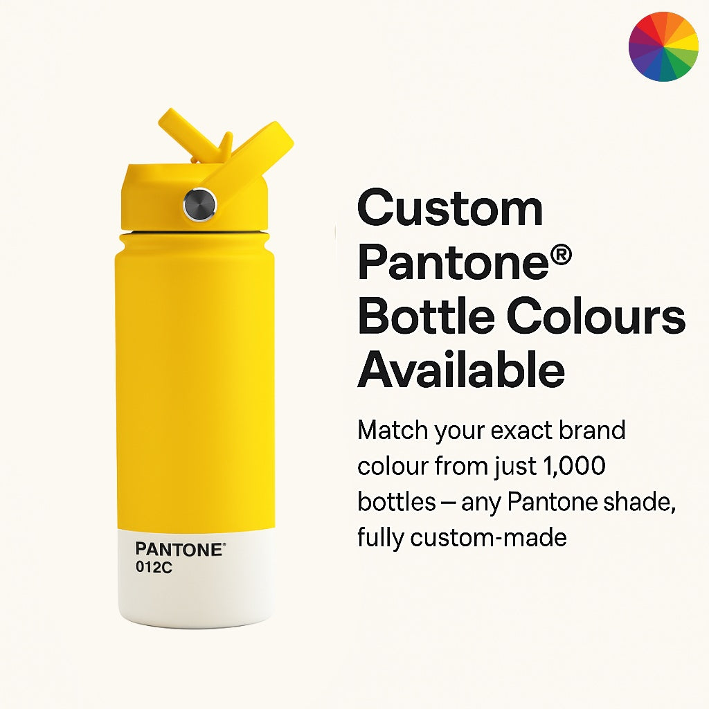 custom logo water bottle with Pantone colour match