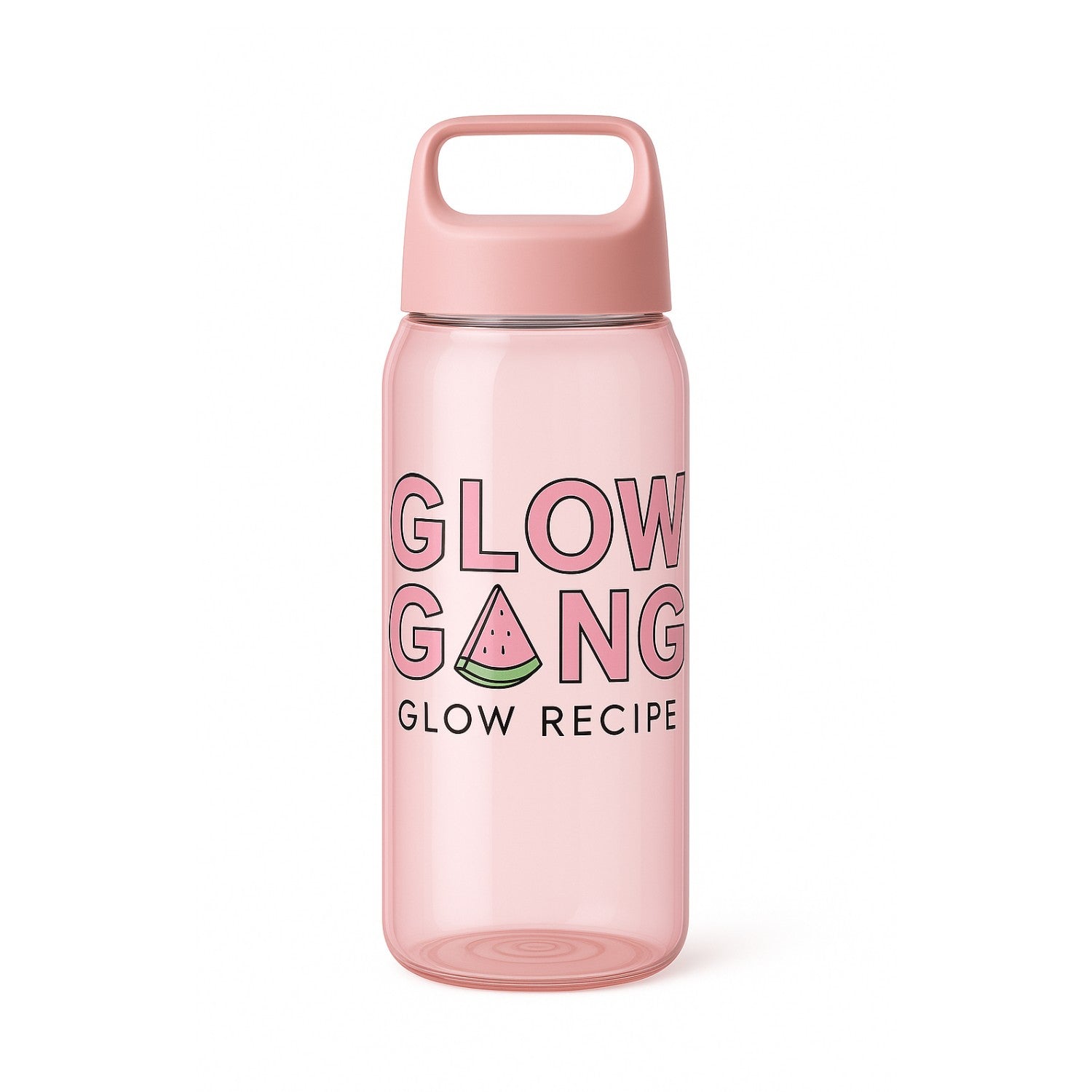 pink logo rpet plastic water bottle by Just Bottle