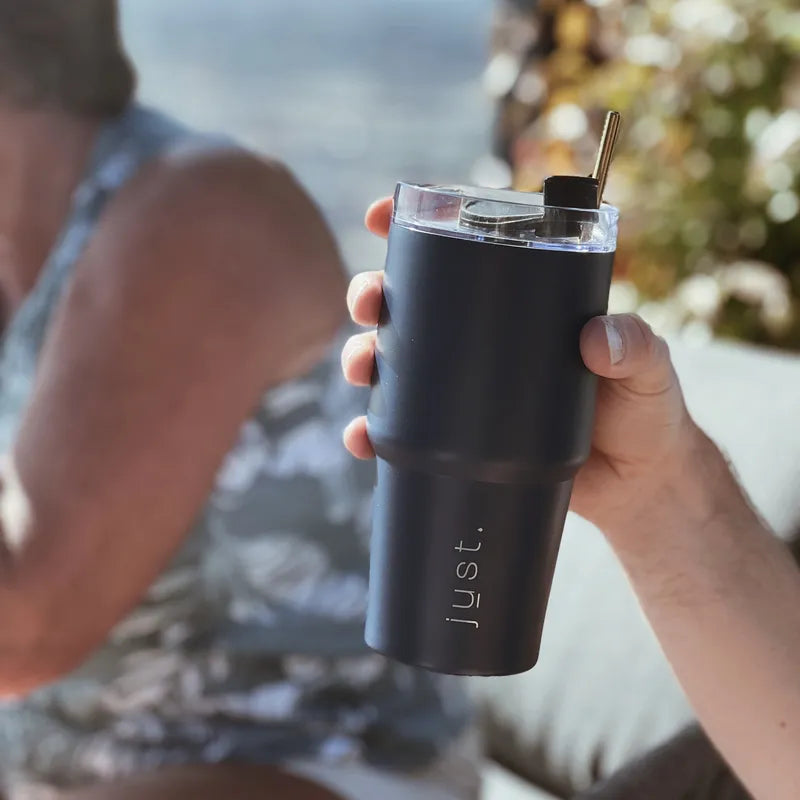 blue stainless steel tumbler