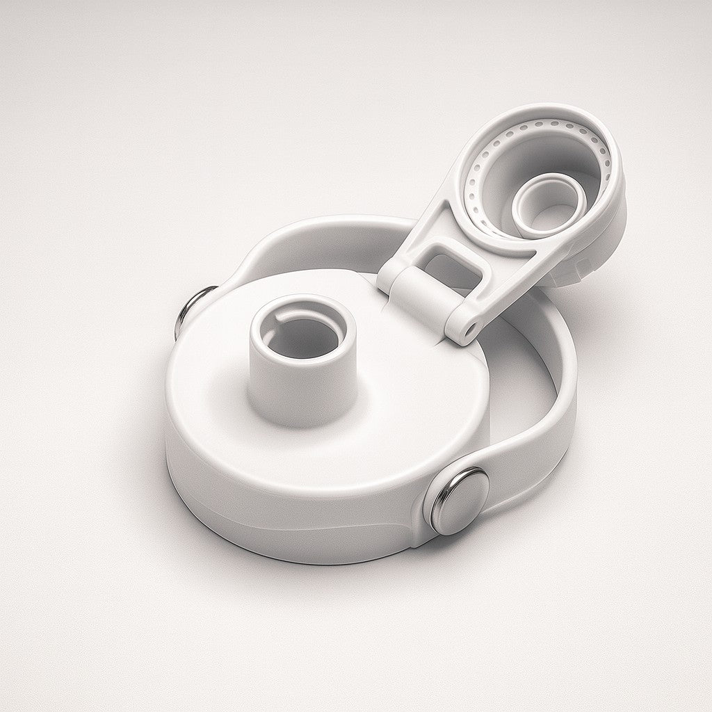 white replacement drink lid with small mouth