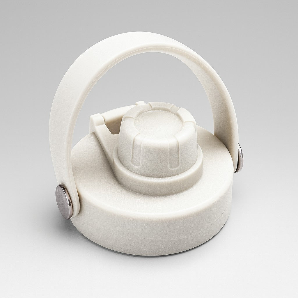 white flow control replacement drink lid for reusable Just Bottle water bottles