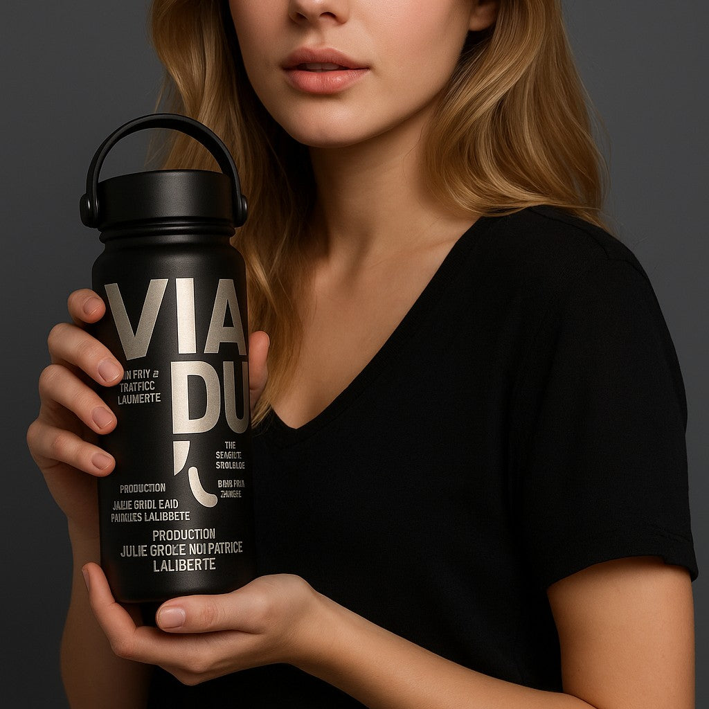 custom logo water bottle laser engraved