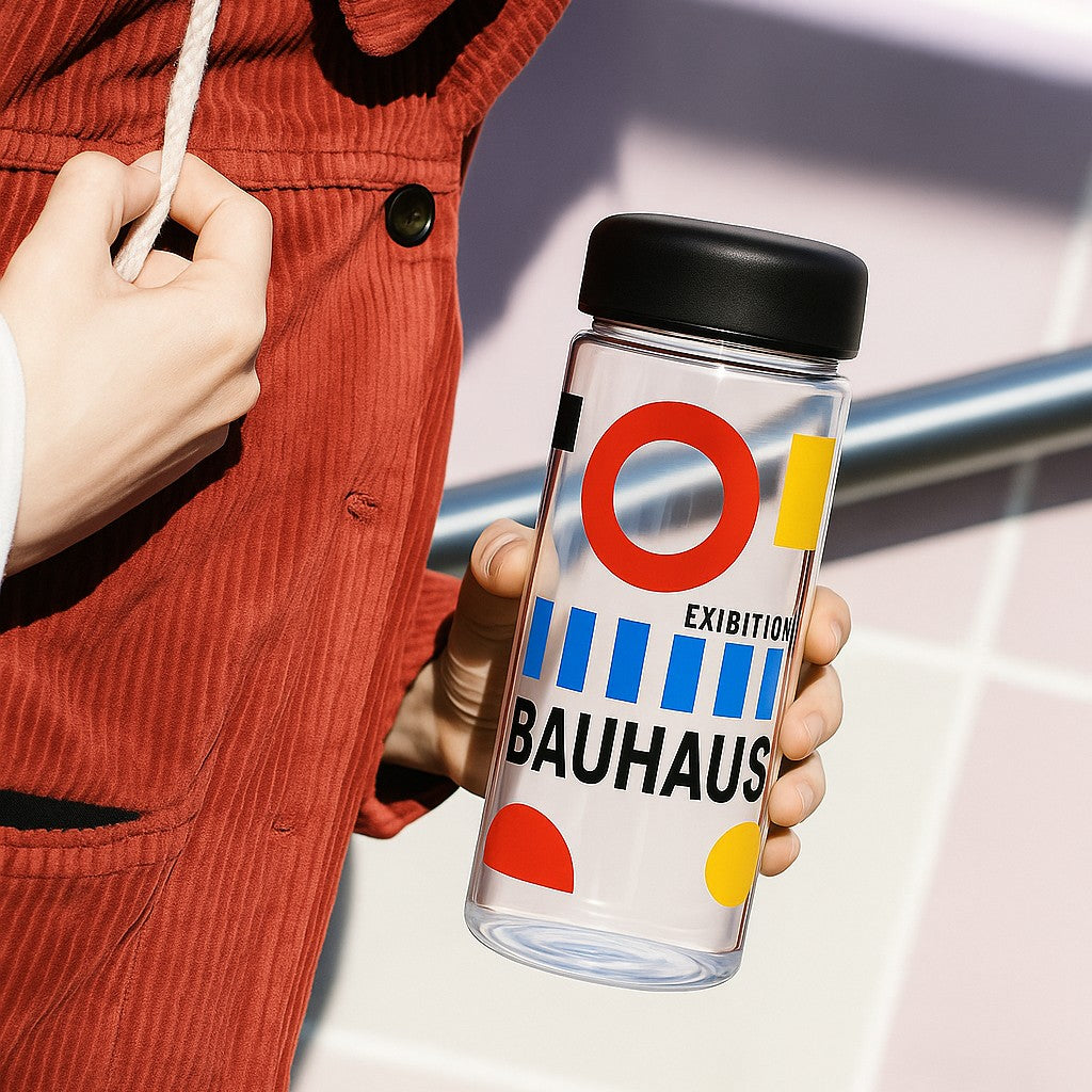 logo plastic water bottle with multiple colour printing