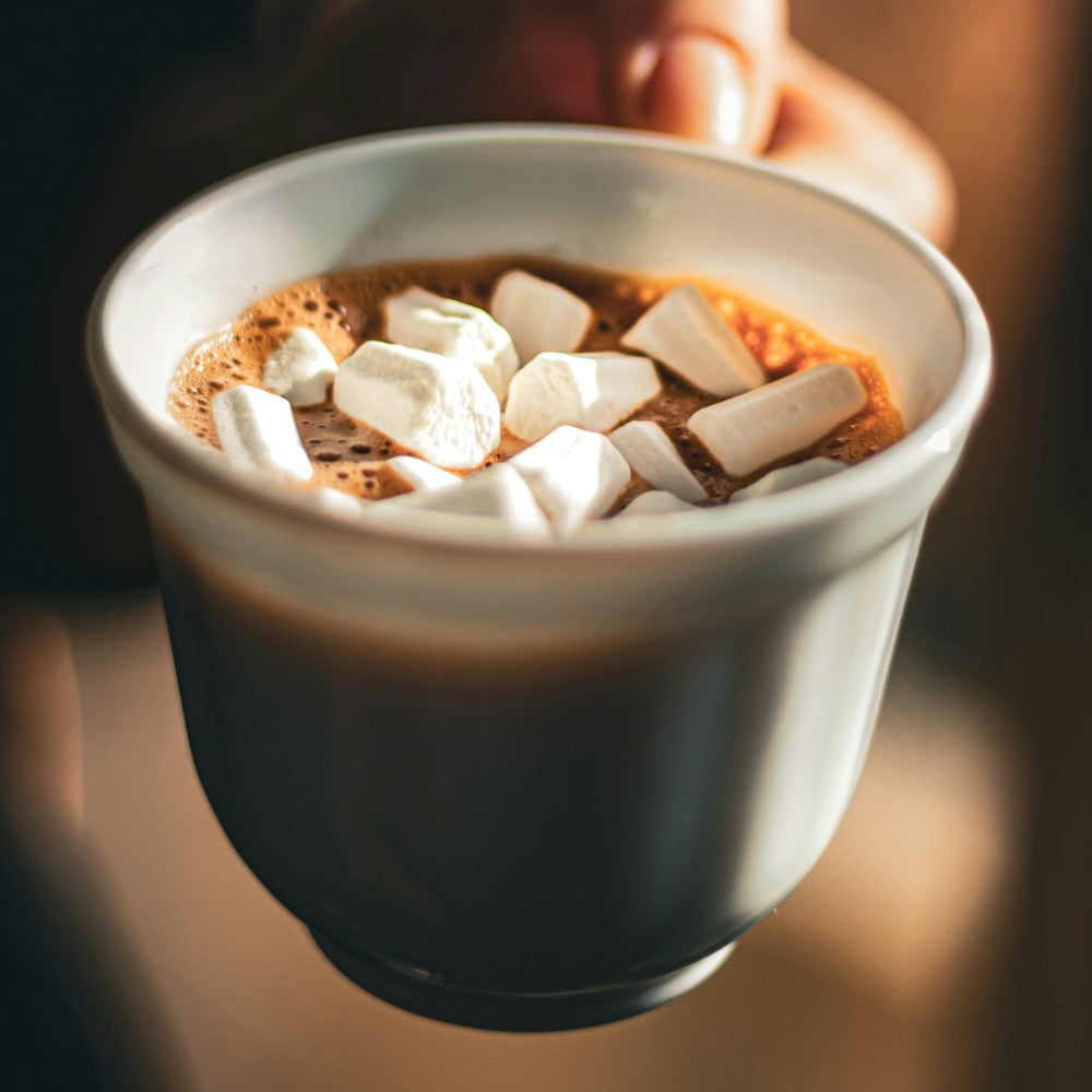 cup of caramel marshmallow latte