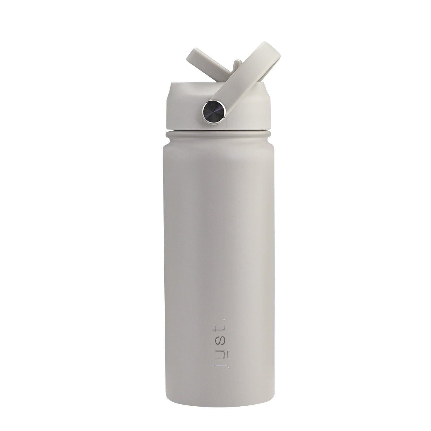 Light gray 550ml 18 oz custom stainless steel water bottle with straw lid and company logo – Just Bottle Pioneer