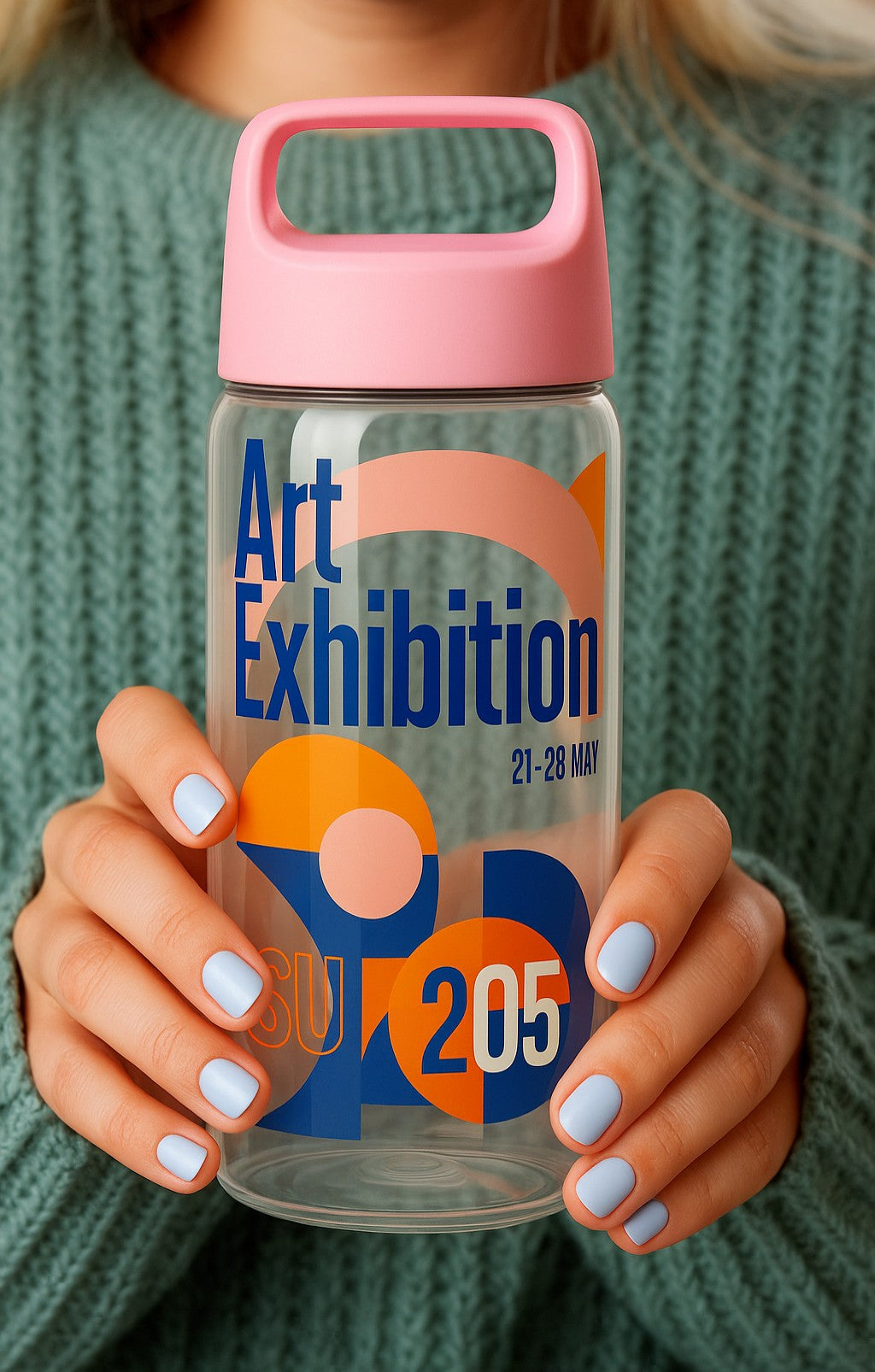 company logo plastic water bottle