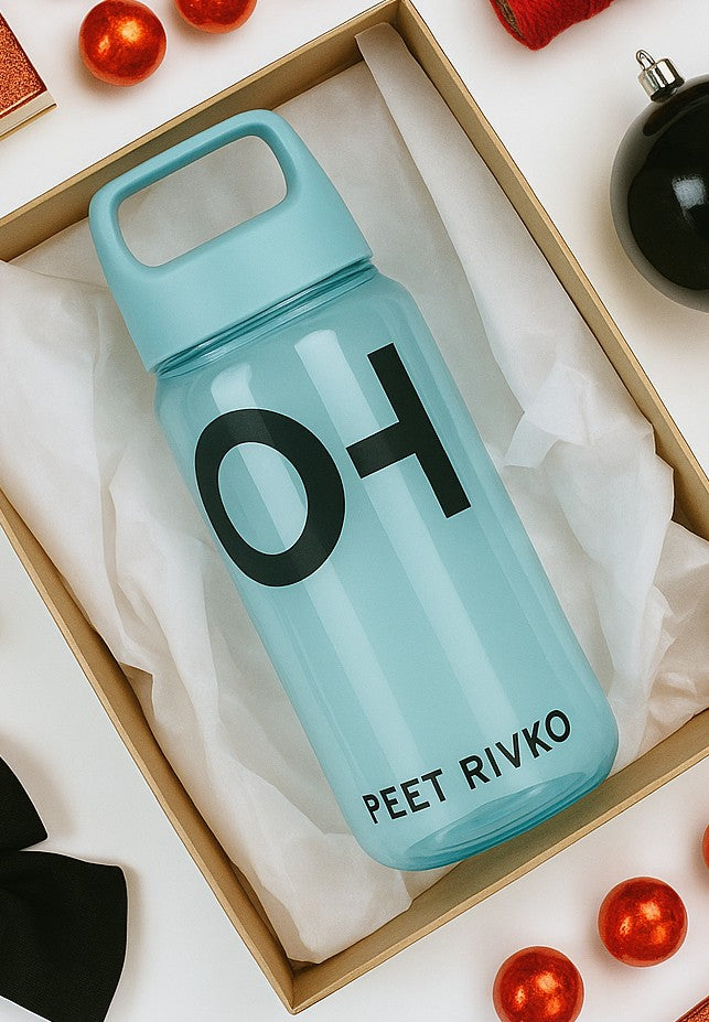 blue custom colour rpet water bottle
