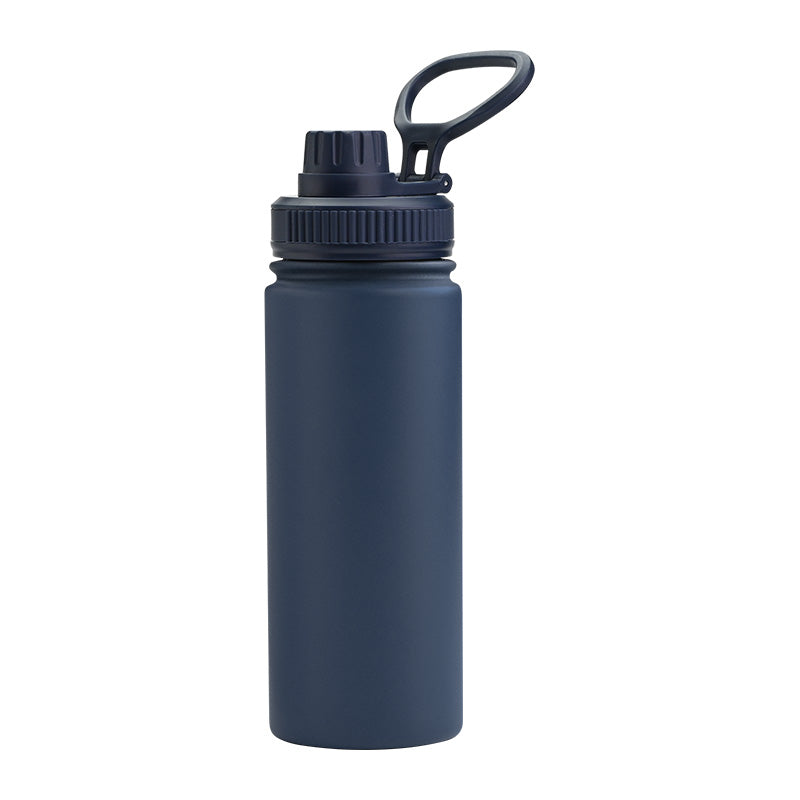 dark blue company logo water bottle
