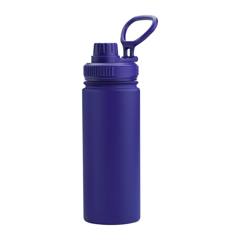 purple business logo water bottle