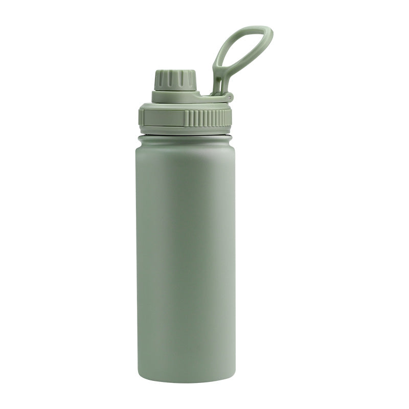green company logo water bottle