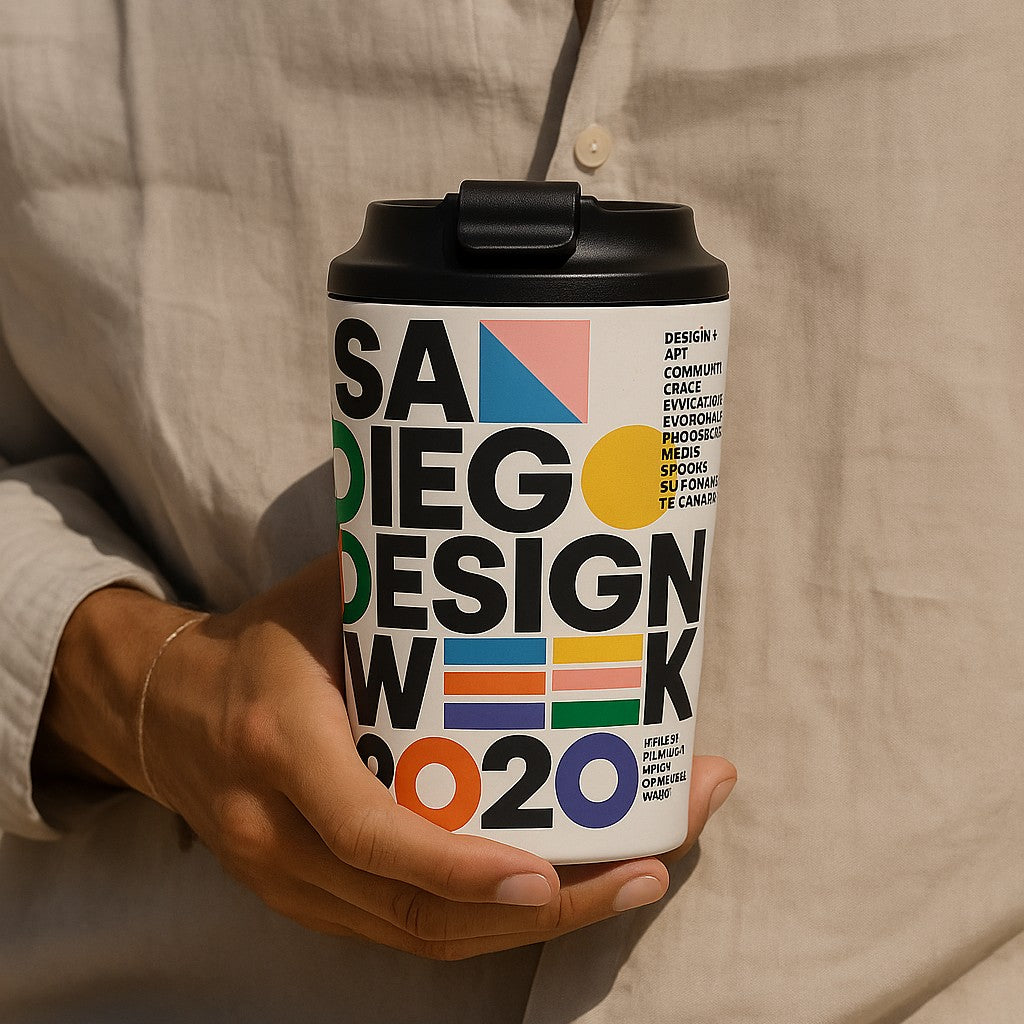 company logo coffee mug with 360 degree wrap around printing
