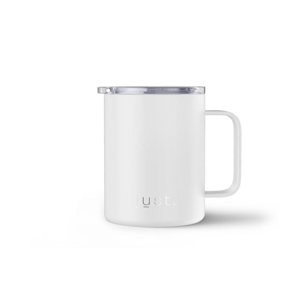 white thermal mug