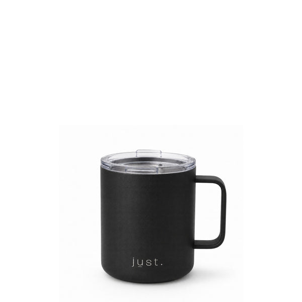 Black Stainless Steel Camp Mug 350ml | Just Bottle
