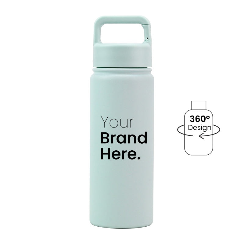 Mint green  550ml (18oz) Custom Logo Stainless Steel Carabiner Water Bottle
