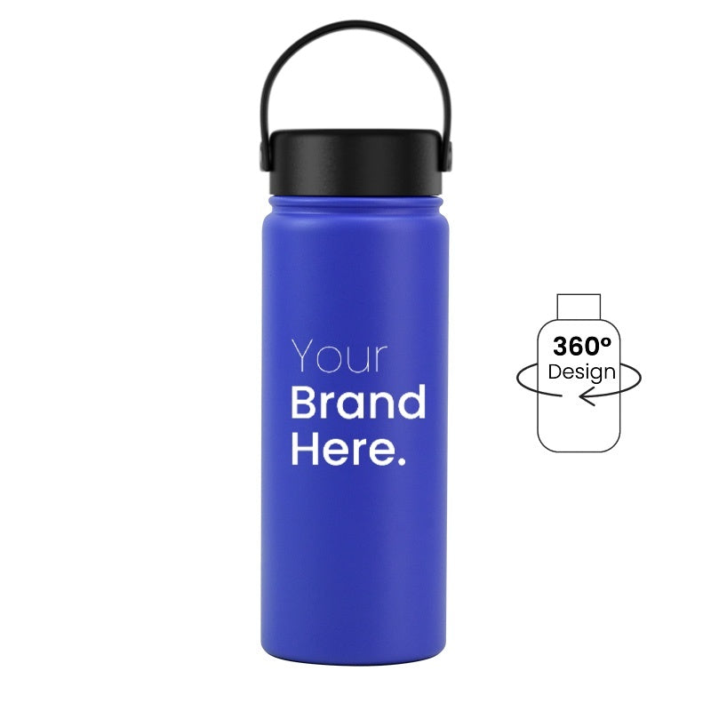 Blue 550ml 18oz custom reusable water bottle