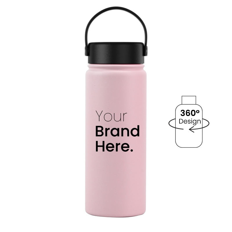 Pink 550ml 18oz custom reusable water bottle
