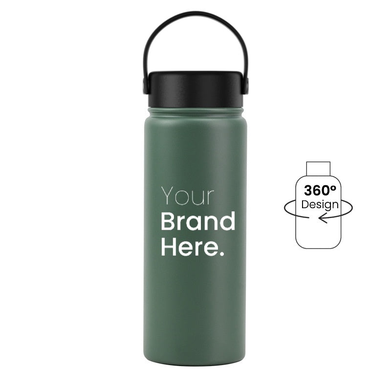Dark green 550ml 18oz custom reusable water bottle