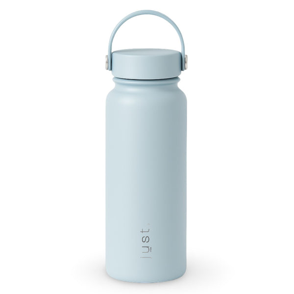 1 litre stainless steel water bottle with straw 34oz Light Blue Stainless Steel Water Bottle - Nomad