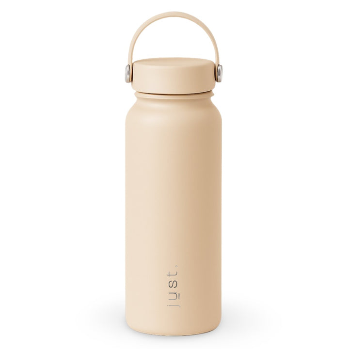 beige insulated water bottle 34oz