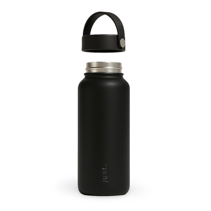 large black water bottle with handle