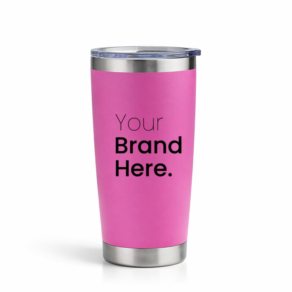 Pink custom 20oz Travel Tumbler with Logo