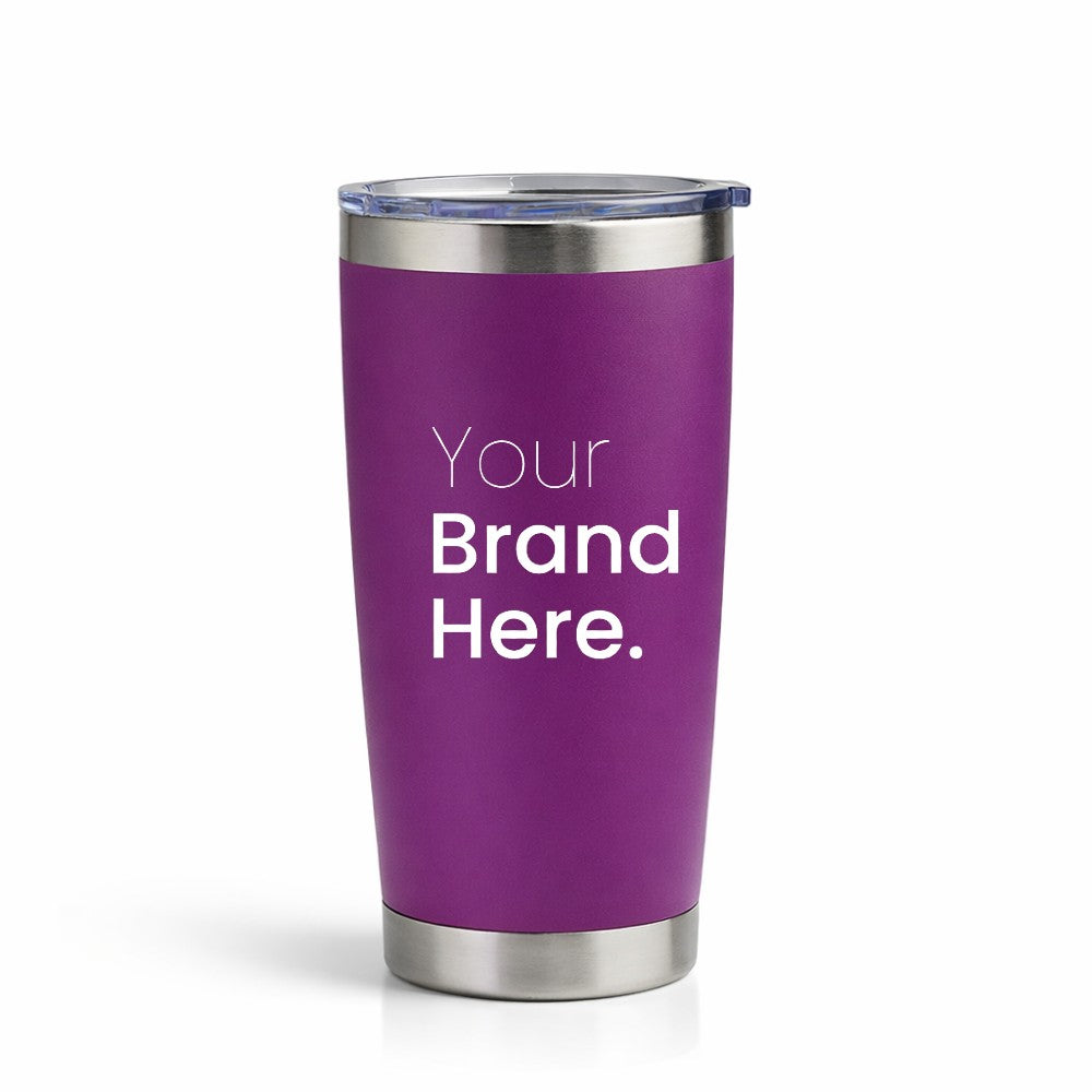 Purple custom 20oz Travel Tumbler with Logo