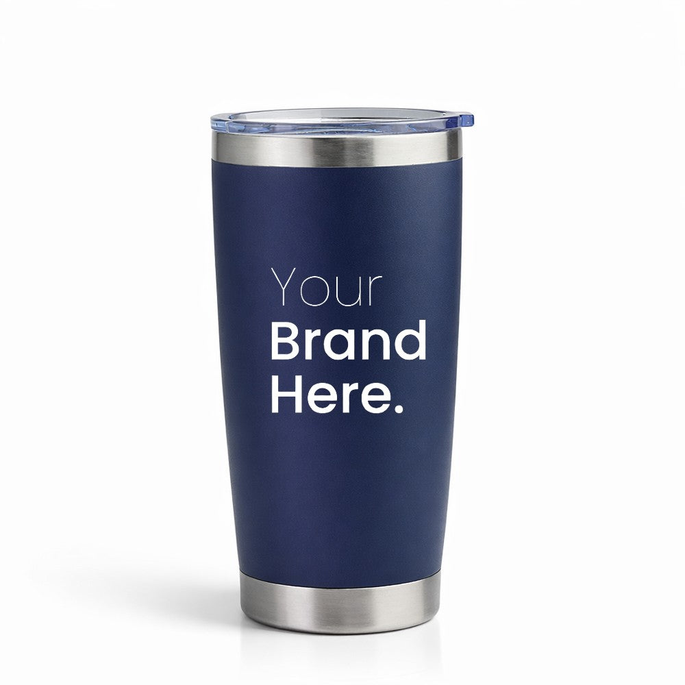 Dark blue custom 20oz Travel Tumbler with Logo