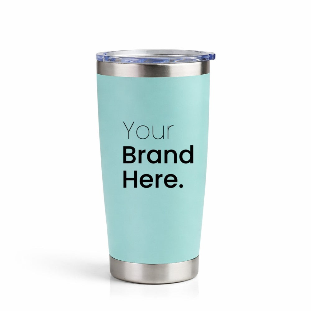 Mint green custom 20oz Travel Tumbler with Logo