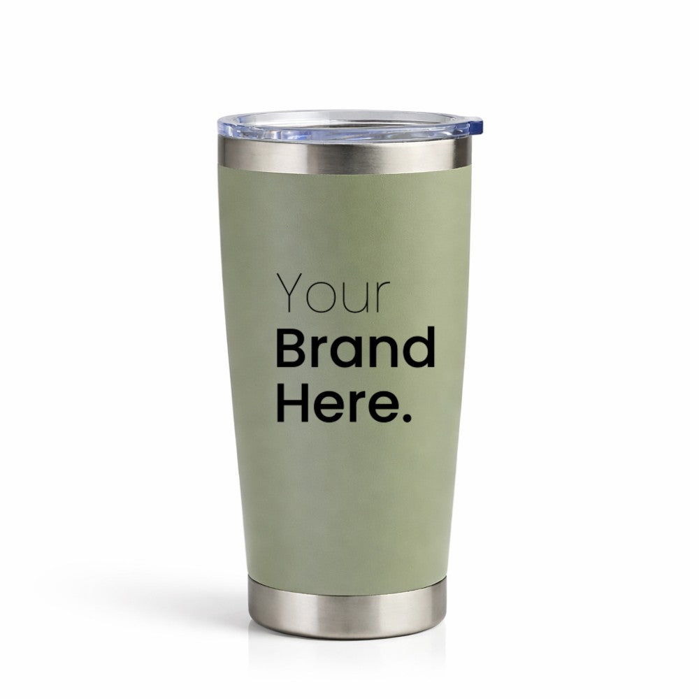 Green custom 20oz Travel Tumbler with Logo