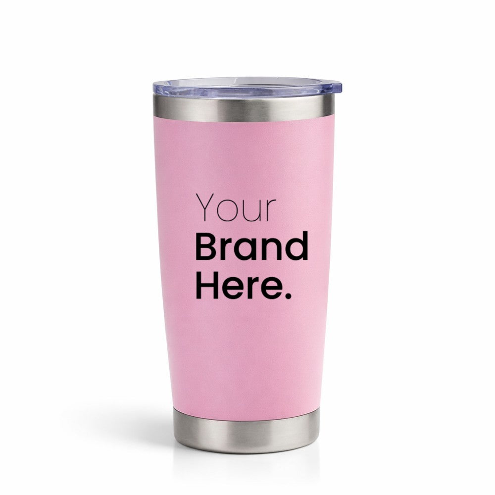 Pink custom 20oz Travel Tumbler with Logo