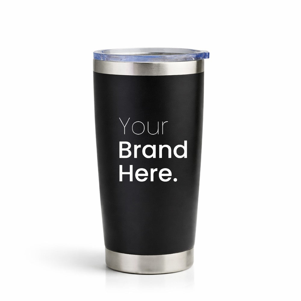 Black custom 20oz Travel Tumbler with Logo