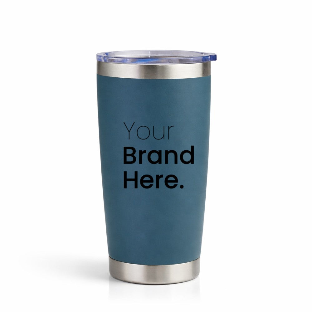 Blue custom 20oz Travel Tumbler with Logo