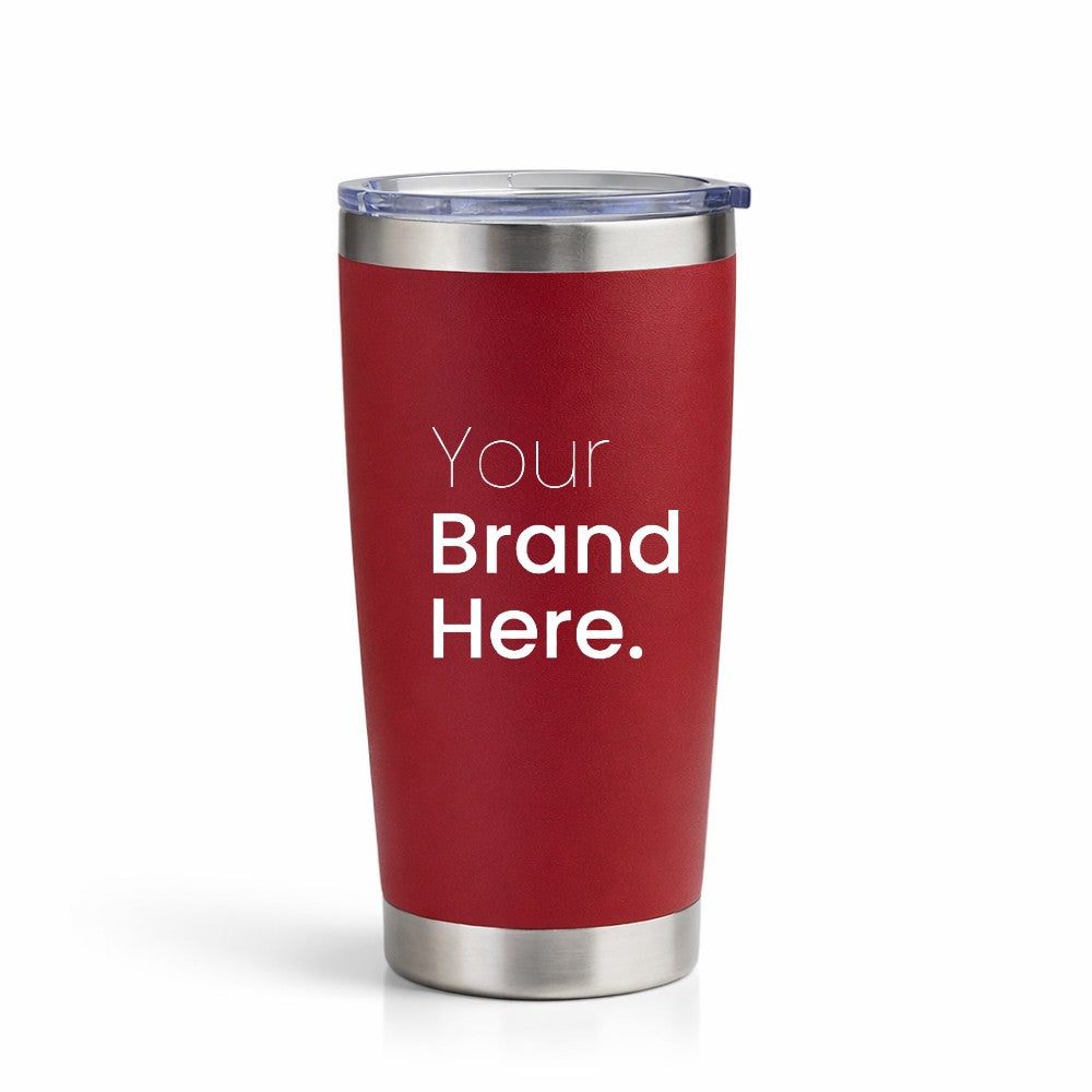 Red custom 20oz Travel Tumbler with Logo