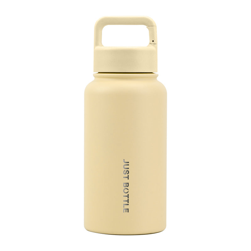 Metal water bottle with company logo in yellow - 700ml (24oz) - Just Bottle Wide Clipper Bottle 