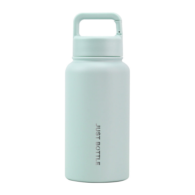 Metal water bottle with company logo in mint green - 700ml (24oz) - Just Bottle Wide Clipper Bottle 