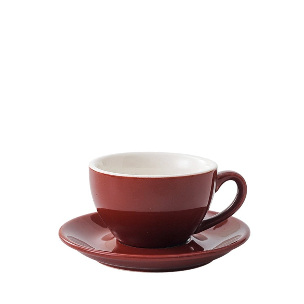 Brown wholesale porcelain 250ml cafe cup on white background