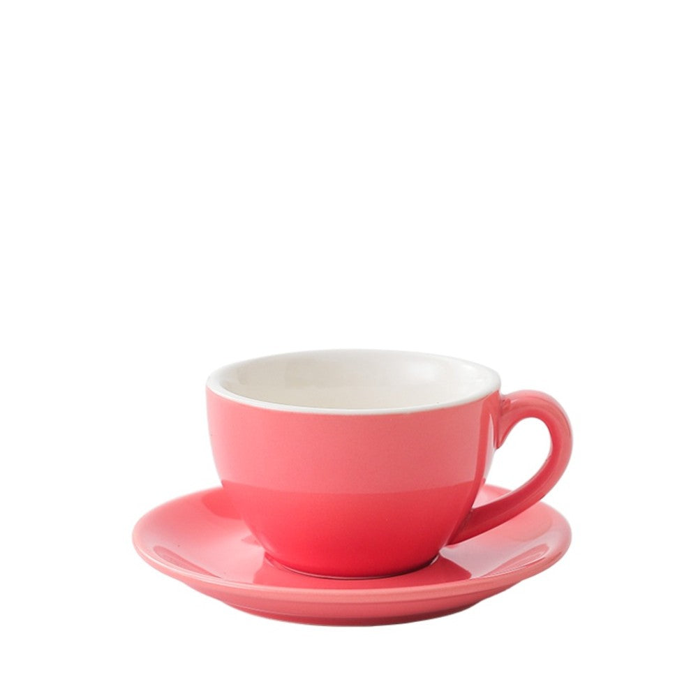 Coral wholesale porcelain 250ml cafe cup on white background