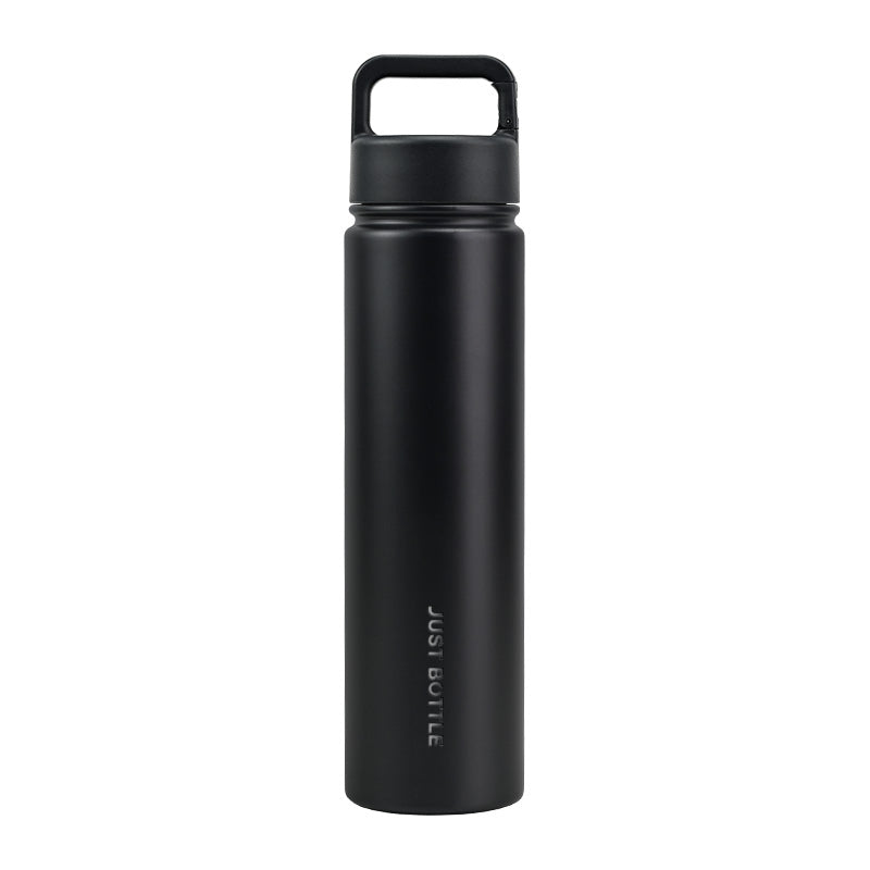 Metal water bottle with company logo in black - 750ml (25oz) - Just Bottle Tall Clipper Bottle 