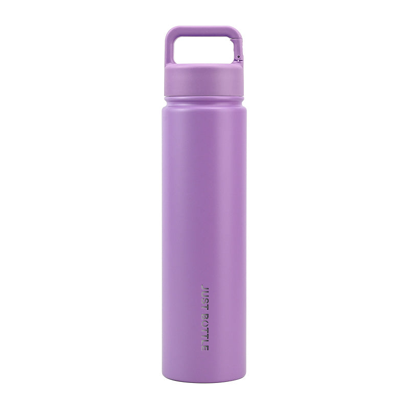 Metal water bottle with company logo in purple - 750ml (25oz) - Just Bottle Tall Clipper Bottle 