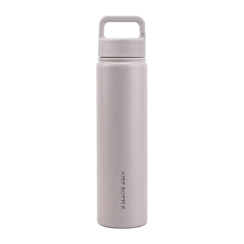 Metal water bottle with company logo in light gray - 750ml (25oz) - Just Bottle Tall Clipper Bottle 