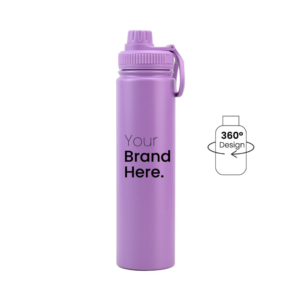Dark pink 750ml (25oz) Custom Dual Lid Water Bottle